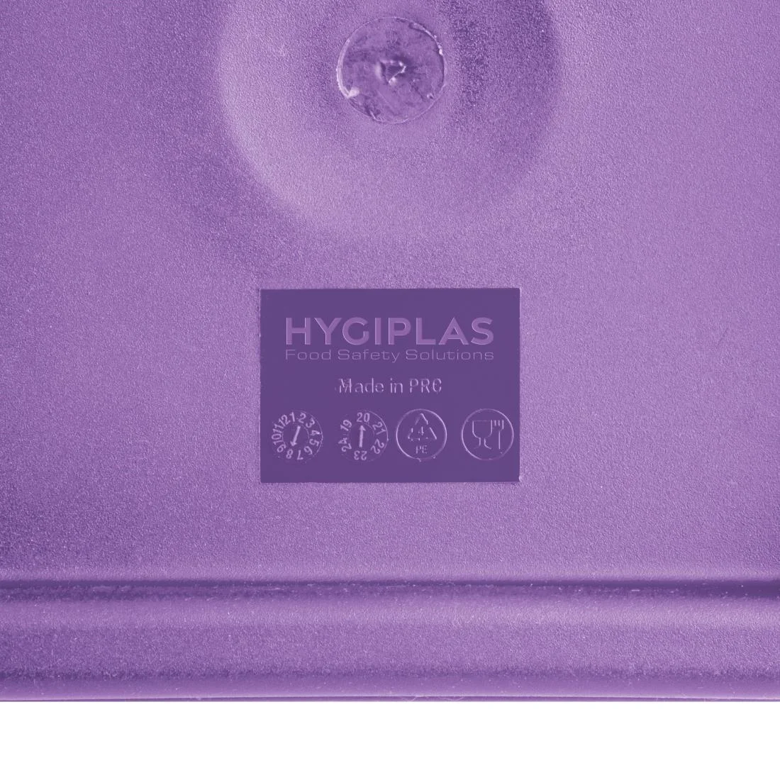 Hygiplas Polycarbonate Square Food Storage Container Lid Purple - Image 3