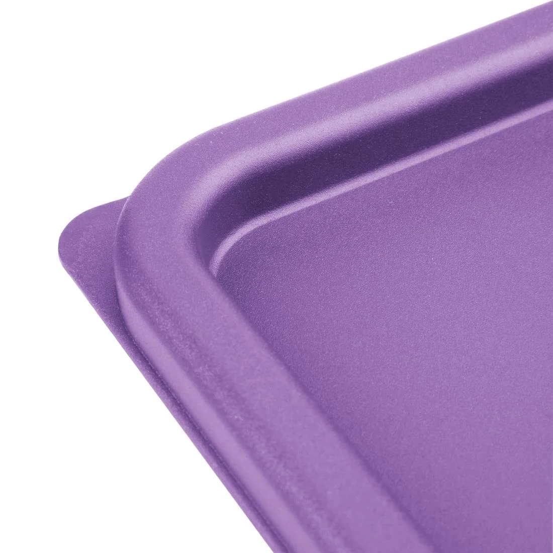 Hygiplas Polycarbonate Square Food Storage Container Lid Purple - Image 4