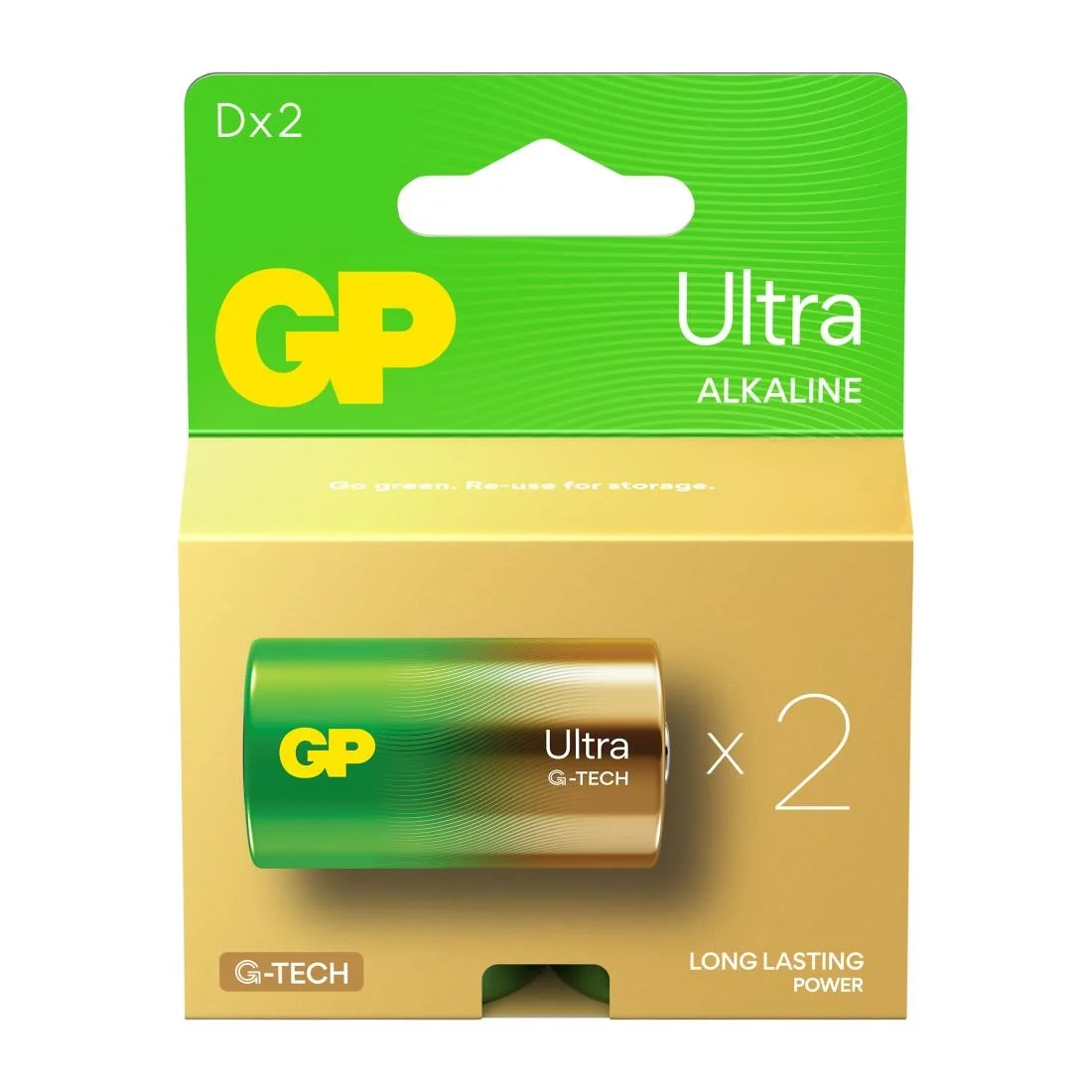 GP Ultra G-Tech Battery D (2 Pack) - Image 2