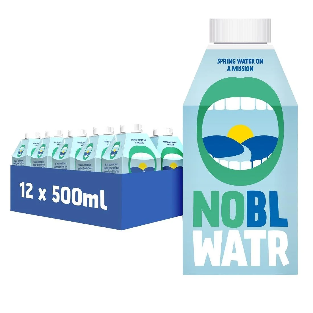 NOBL Spring Water Cartons 500ml (12 Pack)