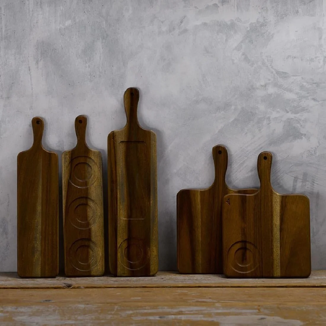 Dudson Wood Square Handled Boards 380x355mm (4 Pack) - Image 2
