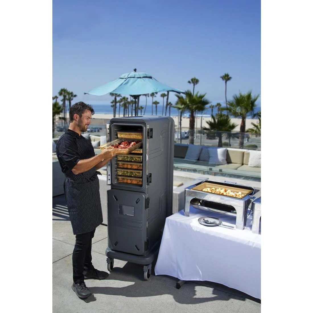 Cambro Ultra Pro Cart Tall Hot Cart Charcoal Grey - Image 5