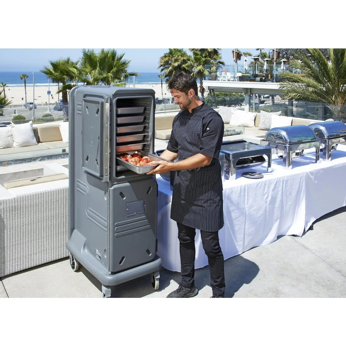 Cambro Ultra Pro Cart Tall Cold Cart Charcoal Grey - Image 5