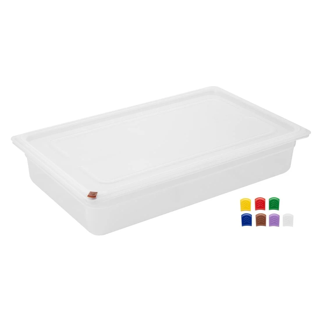 Hygiplas Click Polypropylene 1/1 Gastronorm Tray 100mm (2 Pack) - Image 2