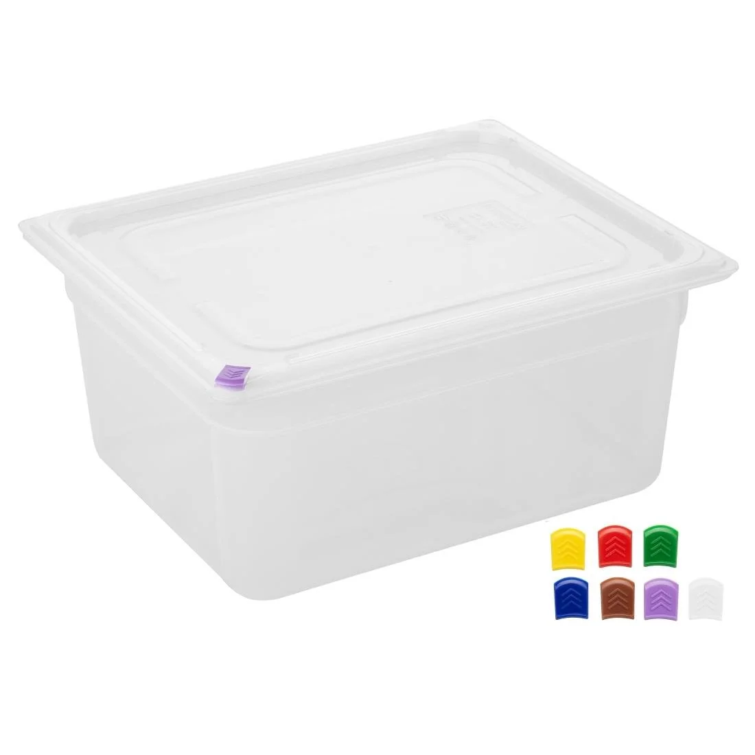 Hygiplas Click Polypropylene 1/2 Gastronorm Tray 150mm (4 Pack) - Image 2