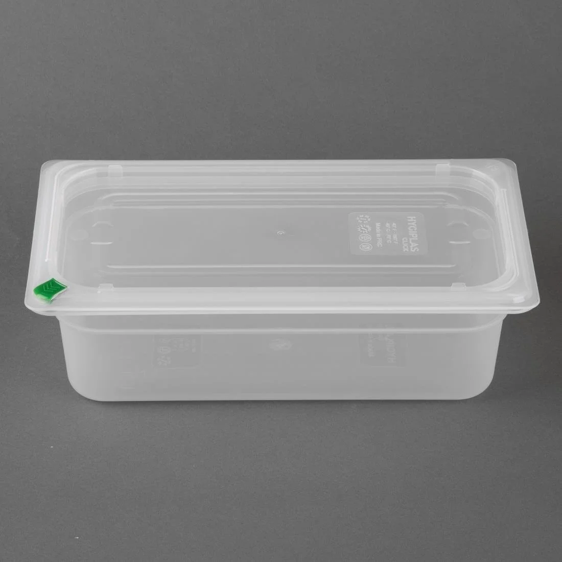 Hygiplas Click PP GN Container 1/3 with Lid & 7 Colour Clips 100mm 3.6Ltr (4 Pack) - Image 3