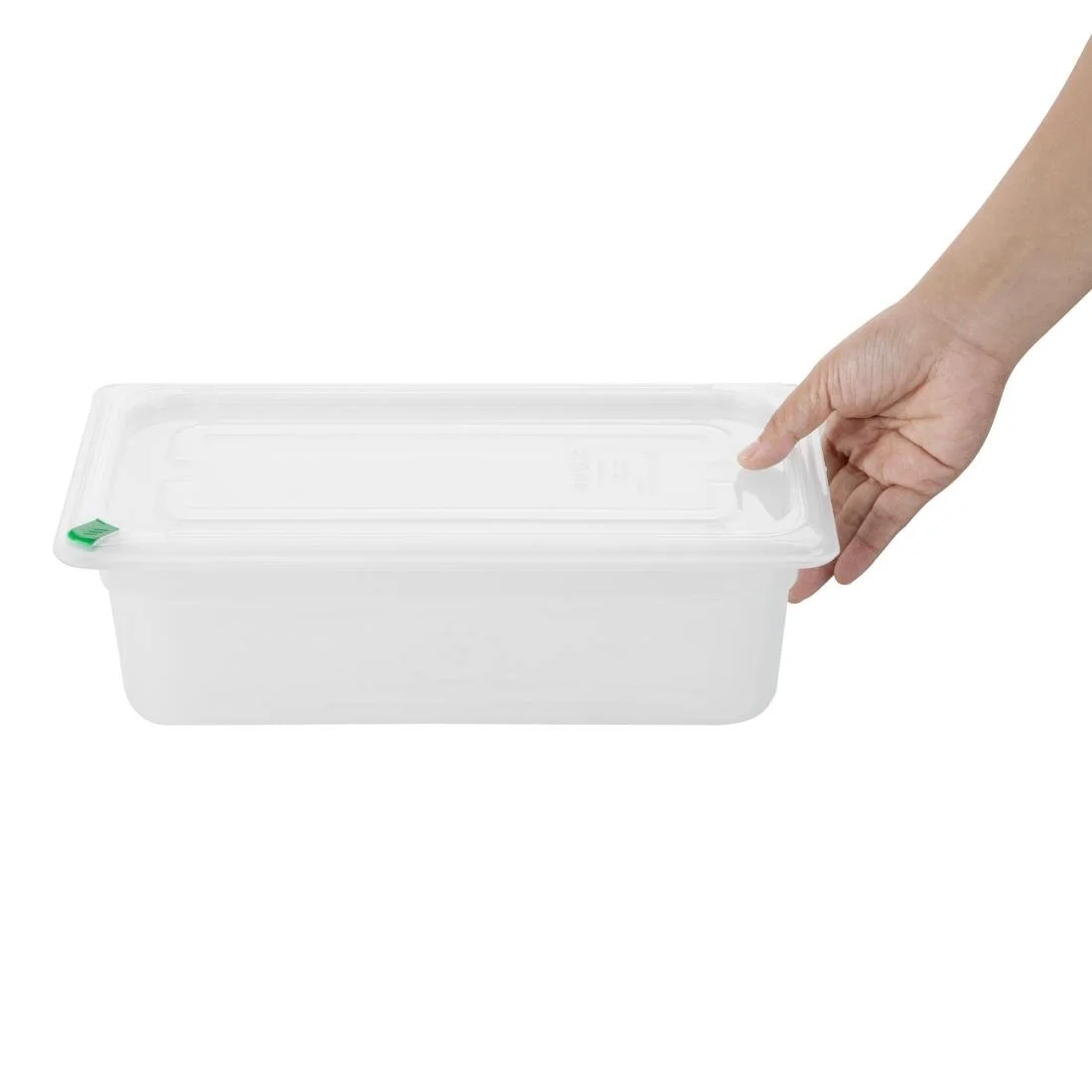 Hygiplas Click PP GN Container 1/3 with Lid & 7 Colour Clips 100mm 3.6Ltr (4 Pack) - Image 4