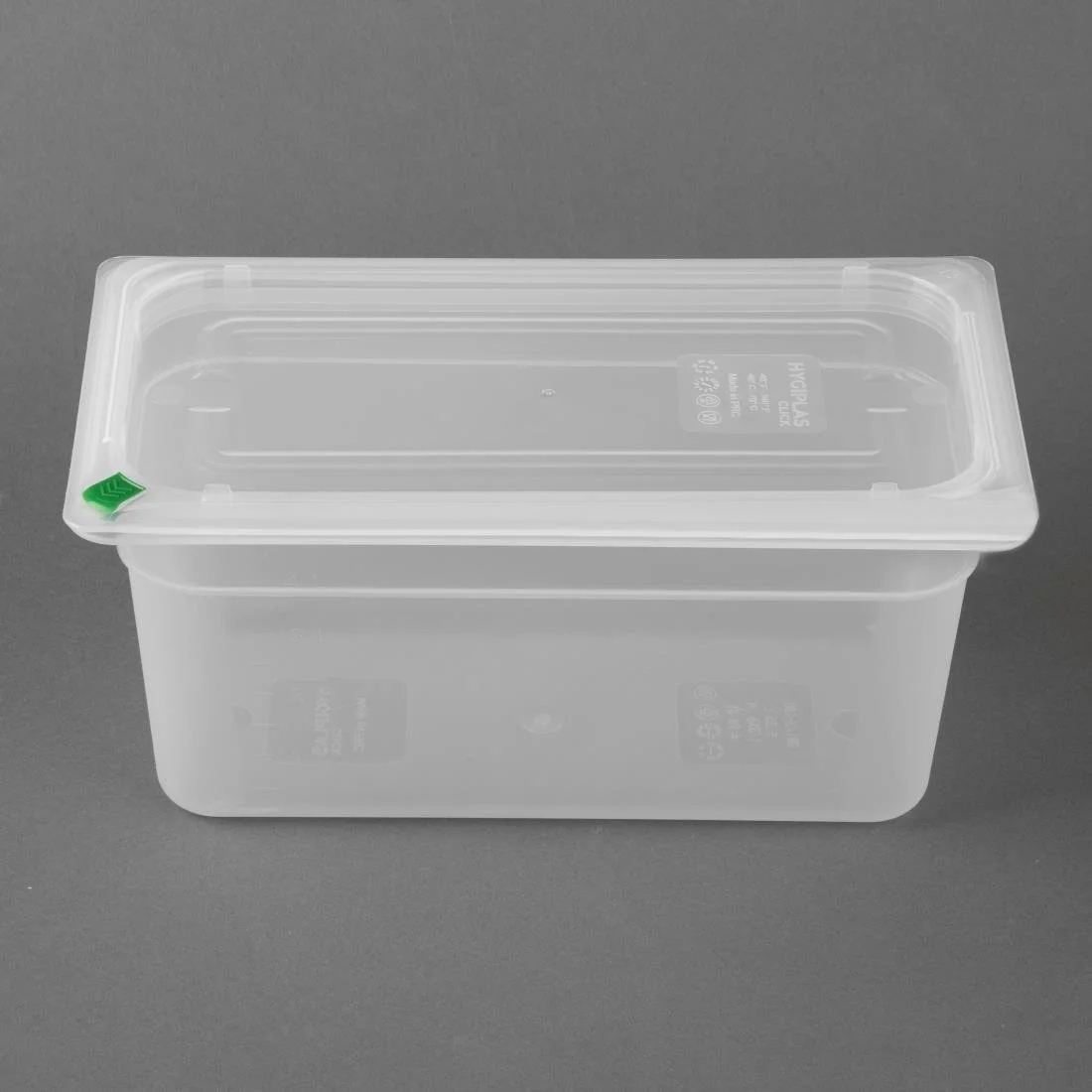 Hygiplas Click PP GN Container 1/3 with Lid & 7 Colour Clips 150mm 5.3Ltr (4 Pack) - Image 3