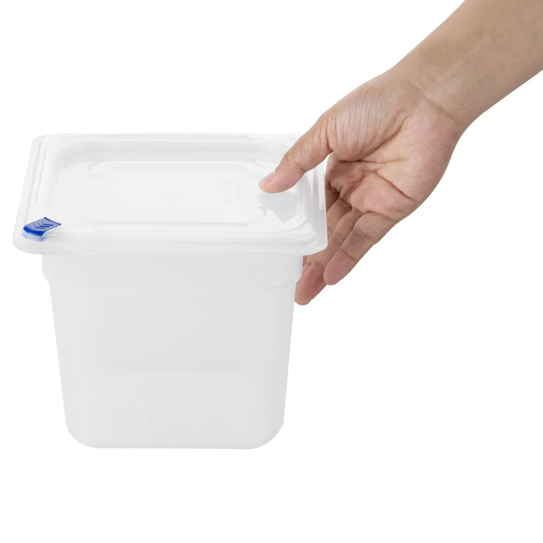 Hygiplas Click PP GN Container 1/6 with Lid & 7 Colour Clips 150mm 2.2Ltr (4 Pack) - Image 4