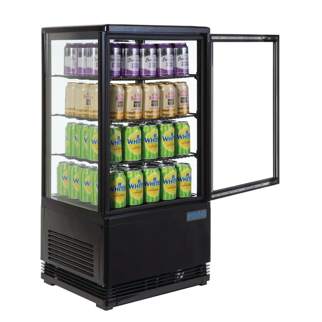 Polar C-Series Energy Efficient  Display Fridge Black 68Ltr - Image 3