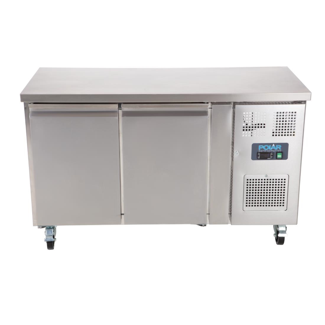 Polar 2 Door Counter Fridge 228Ltr