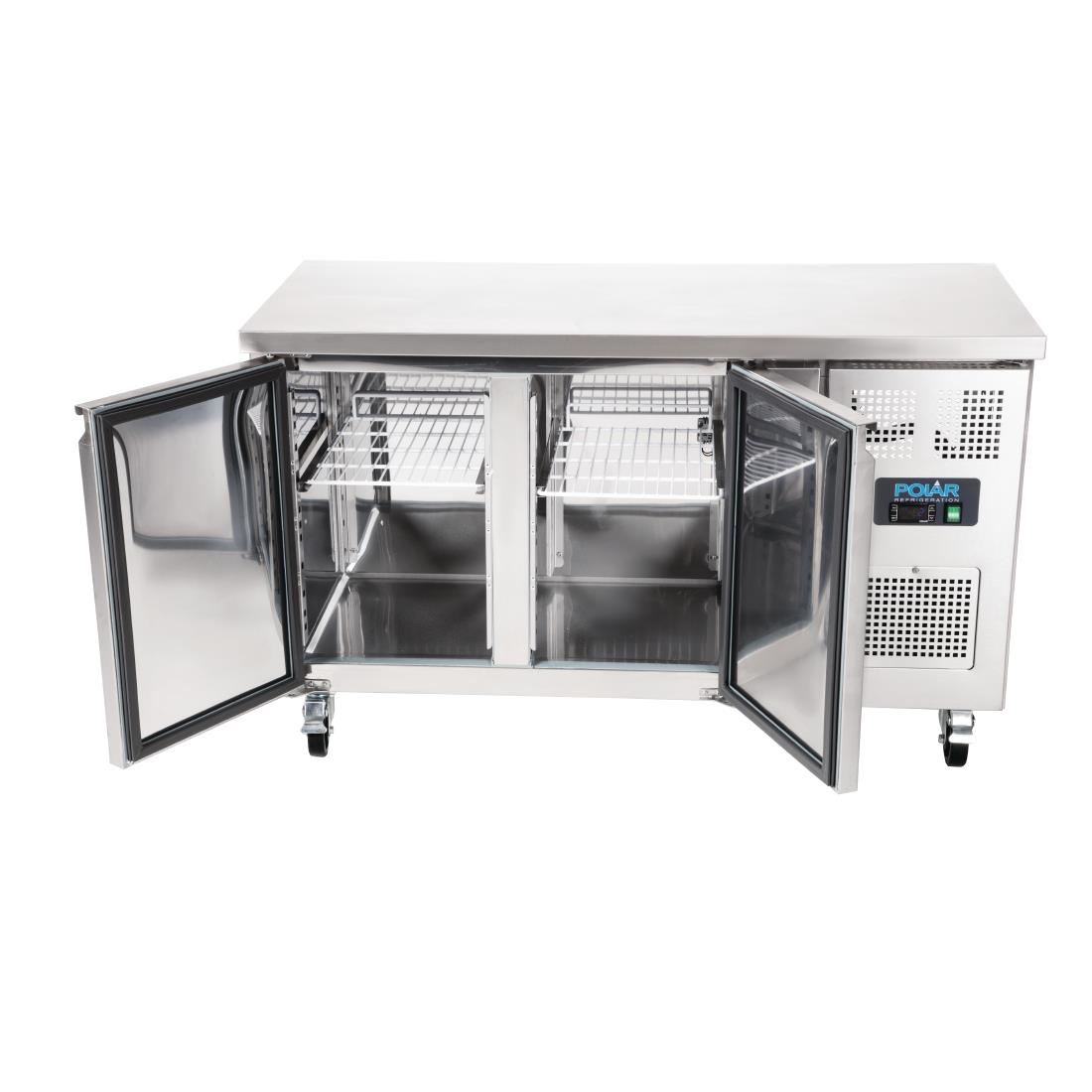 Polar 2 Door Counter Fridge 228Ltr