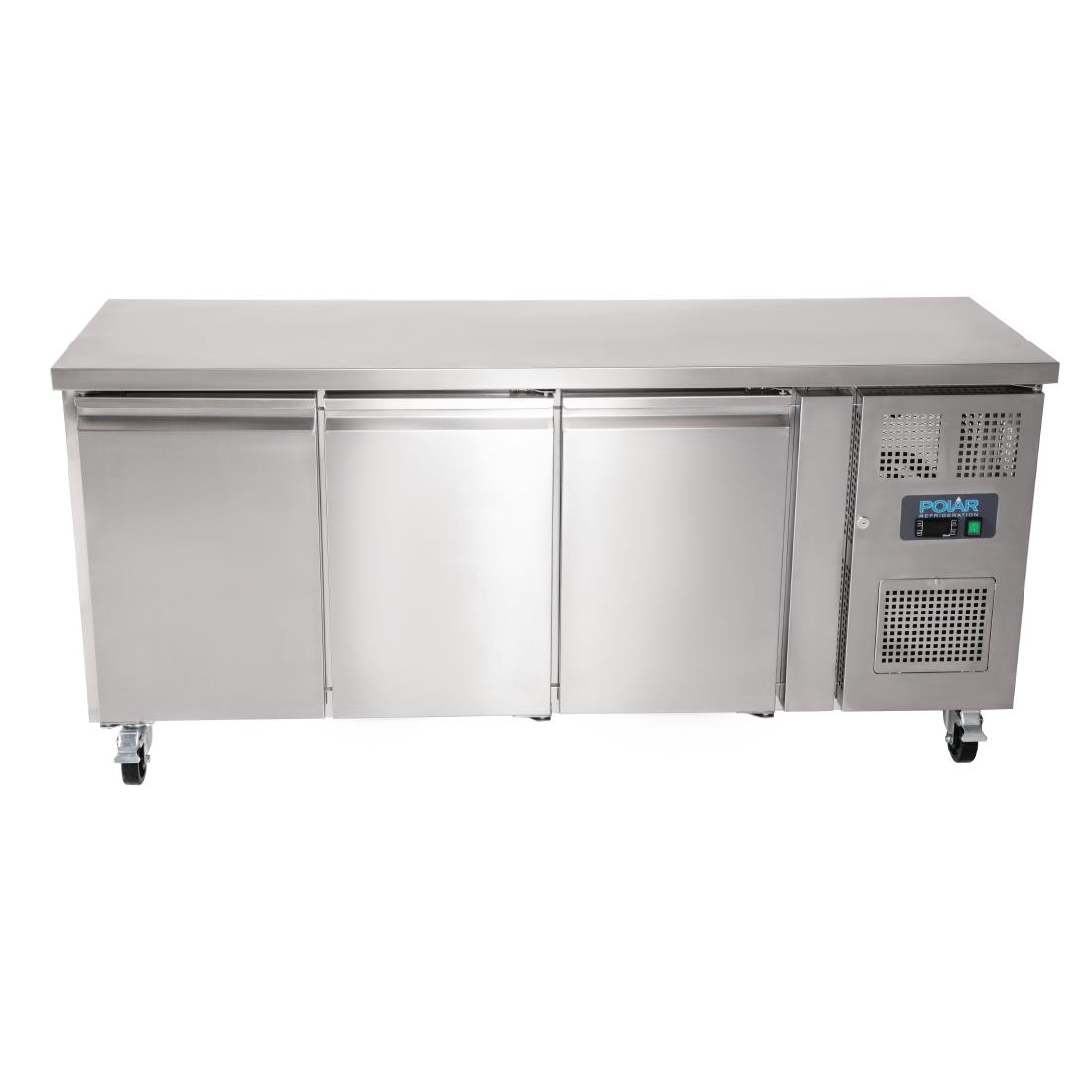 Polar 3 Door Counter Fridge 339 Ltr