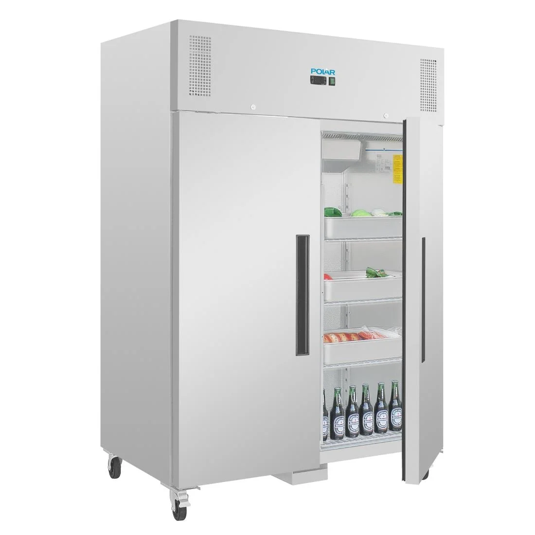 Polar Double Door Fridge Stainless Steel 1200Ltr - Image 5