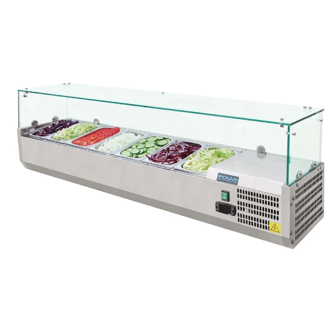 Polar Refrigerated Countertop Servery Prep Unit 7x 1/4GN - Image 1