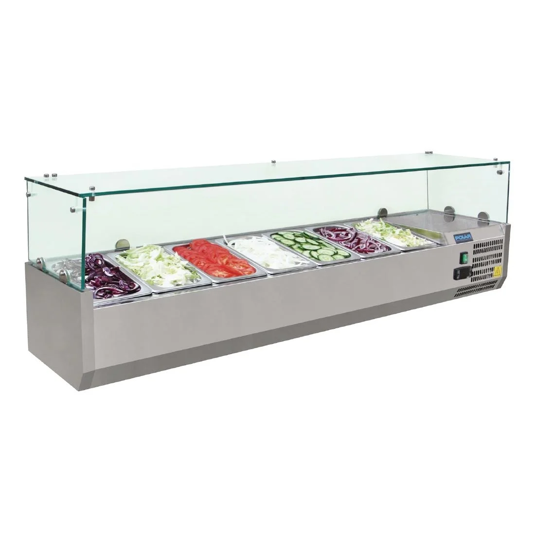 Polar Refrigerated Countertop Servery Prep Unit 7x 1/4GN - Image 2
