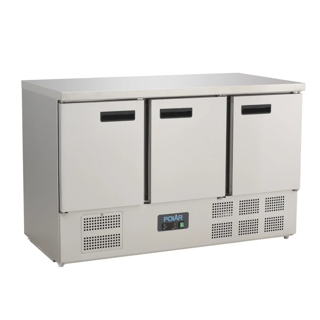 Polar 3 Door Counter Fridge 368Ltr