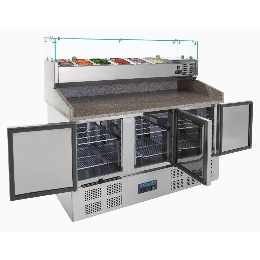 Polar Refrigerated Pizza and Salad Prep Counter 368Ltr - Image 6