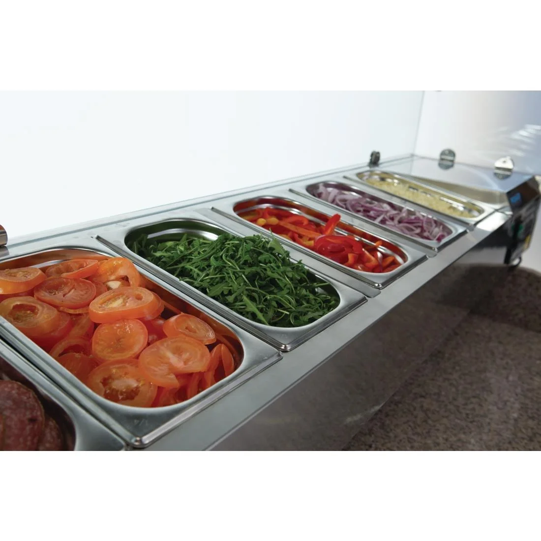 Polar Refrigerated Pizza and Salad Prep Counter 368Ltr - Image 7