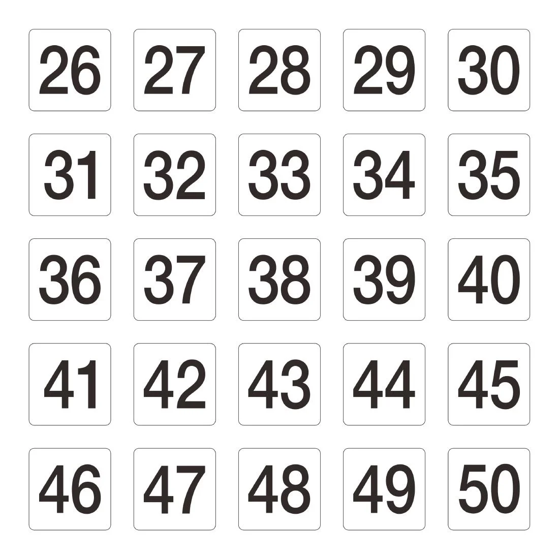 Plastic Table Number Inserts - Image 4