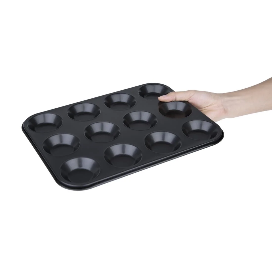 Vogue Carbon Steel Non-Stick Mini Muffin Tray 12 Cup - Image 4
