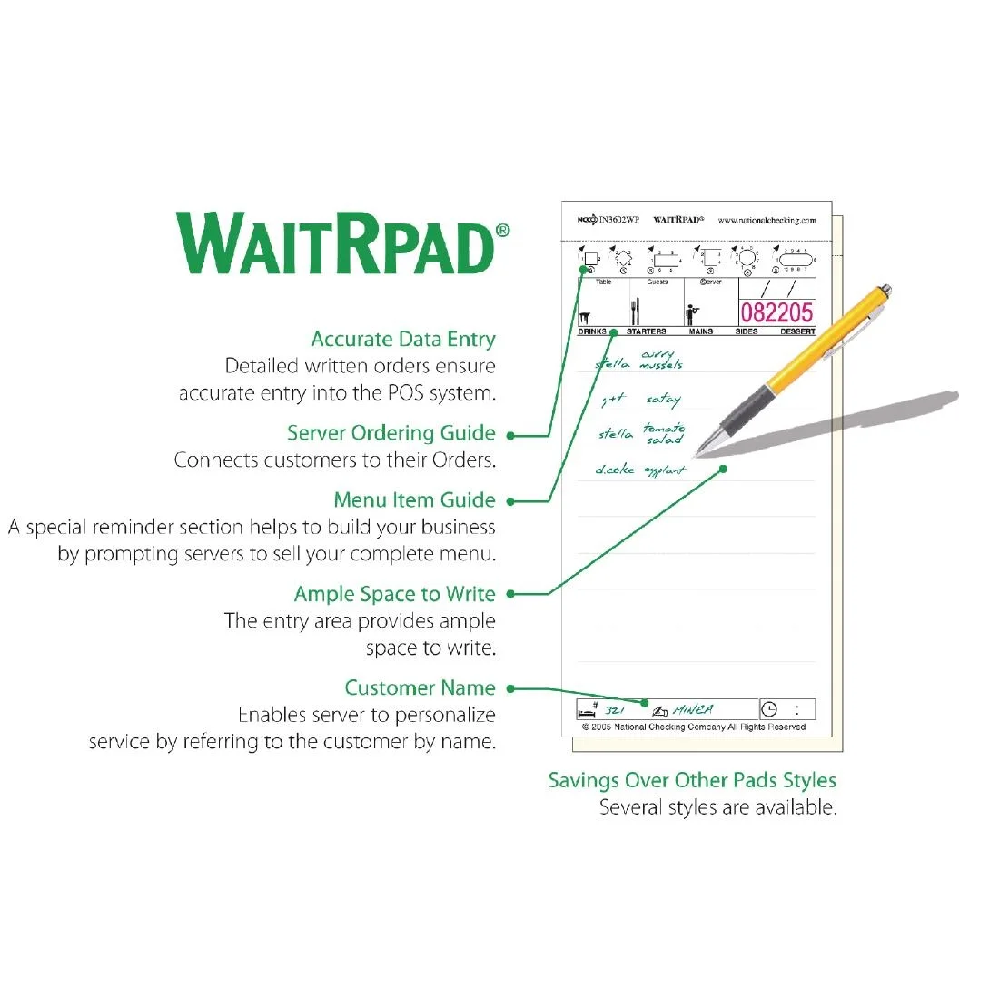 WaitRpads Waiting Pads Duplicate Carbonless - Image 3