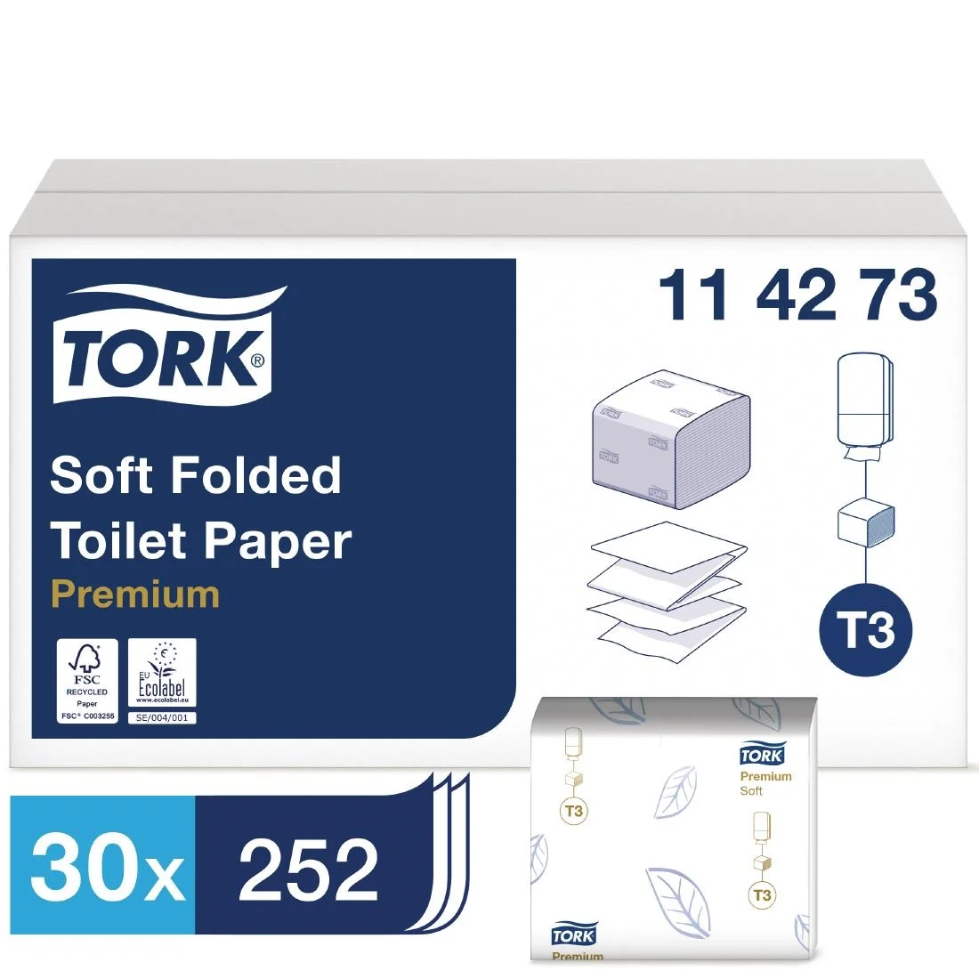 Tork White Bulk Pack Toilet Tissue - Image 2
