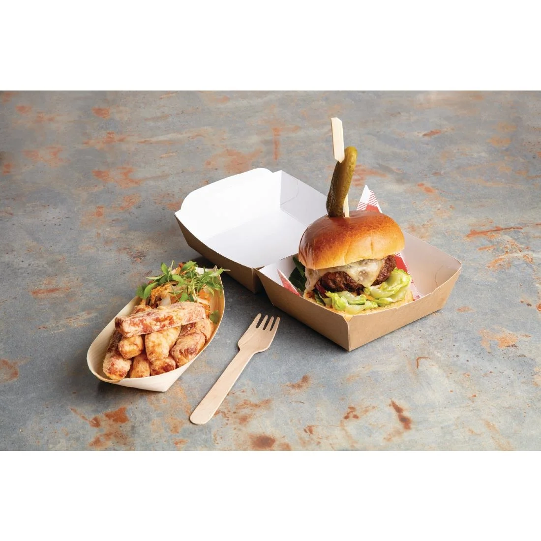 Fiesta Compostable Wooden Sushi Boats Medium 190mm (Pack of 100) - Image 12