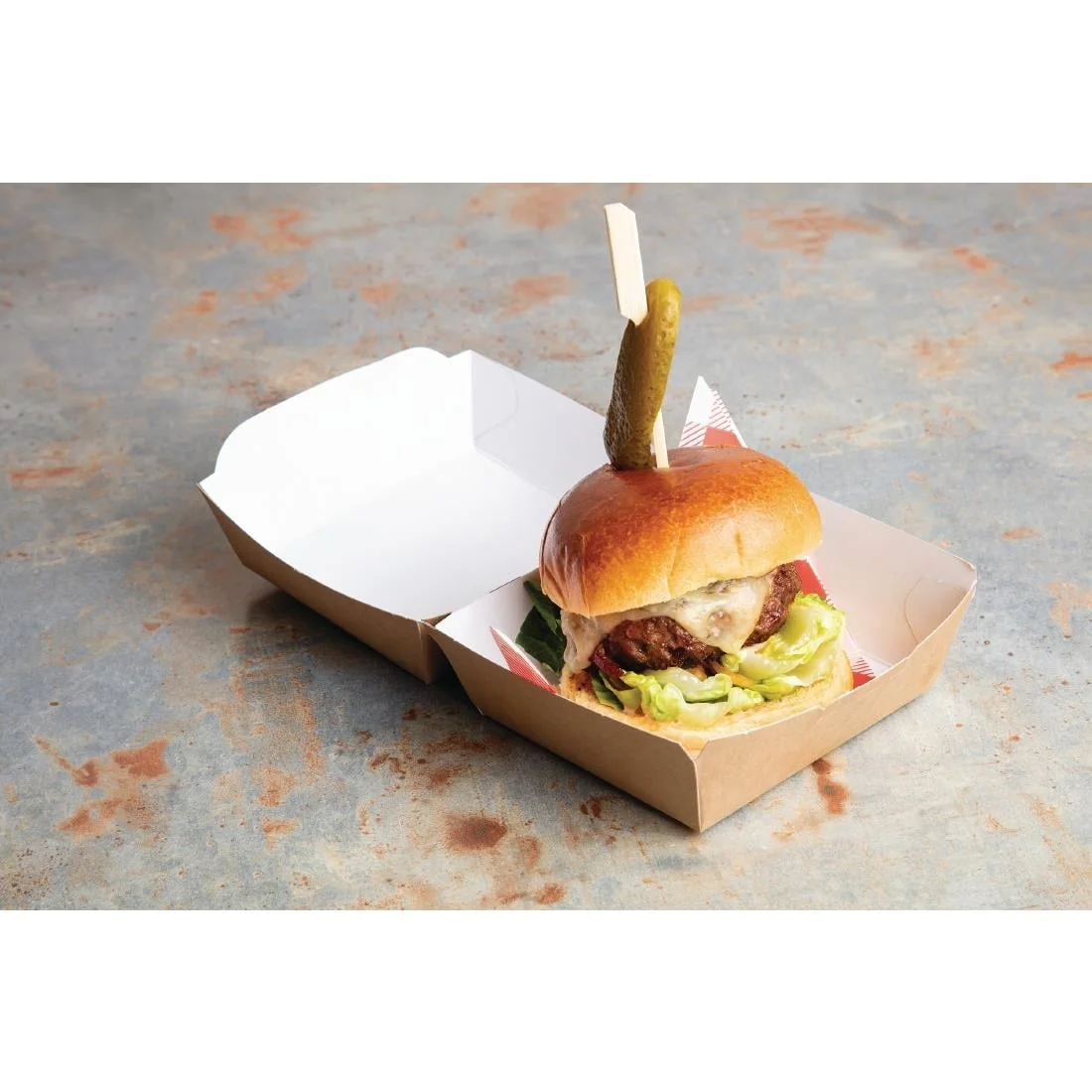 Disposable Kraft Burger Boxes Standard - Image 4