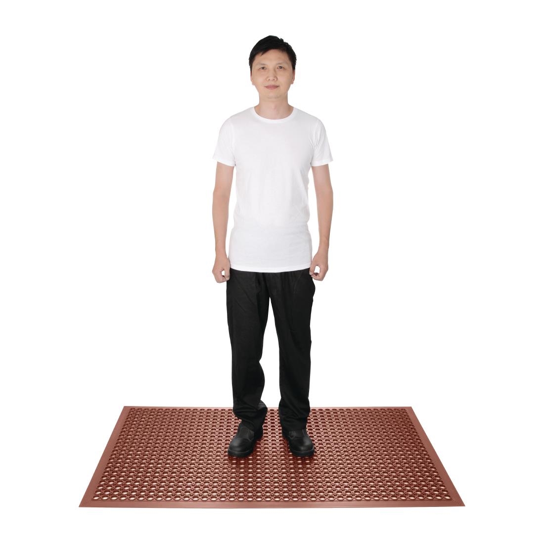 Jantex Rubber Anti Fatigue Mat Red