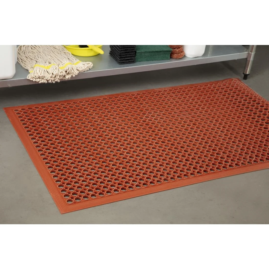 Jantex Rubber Anti Fatigue Mat Red - Image 7