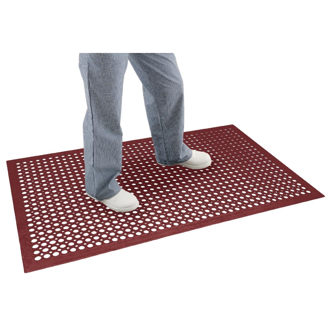 Jantex Rubber Anti Fatigue Mat Red