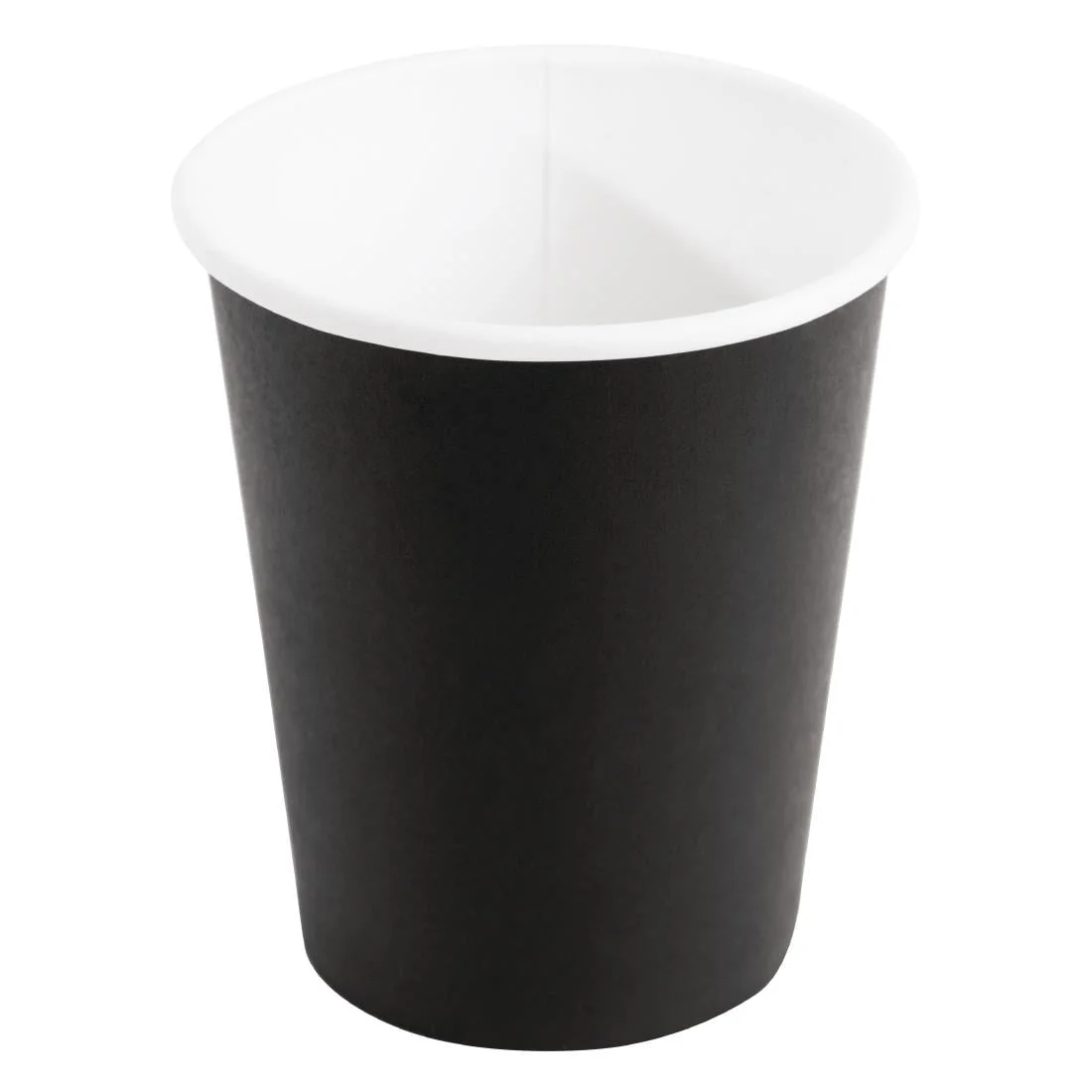 Fiesta Recyclable Coffee Cups Single Wall Black 225ml / 8oz (Pack of 50)