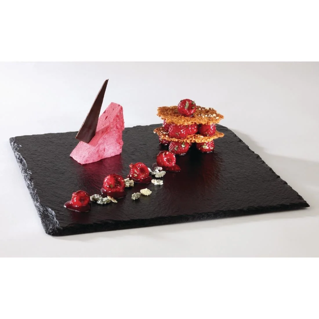 APS 1/3GN Slate Melamine Platter - Image 2