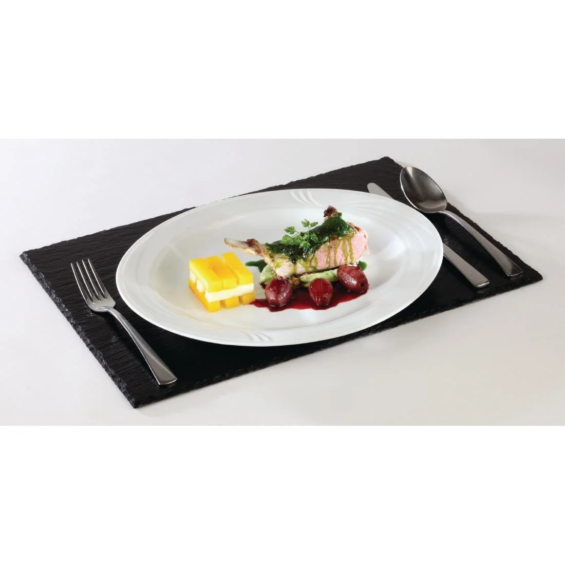 APS 1/2GN Slate Melamine Platter - Image 6