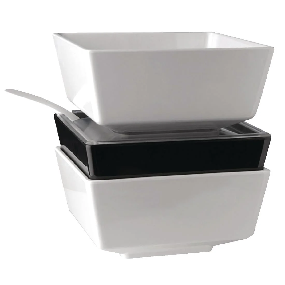 APS Float Black Square Bowl 7in - Image 4