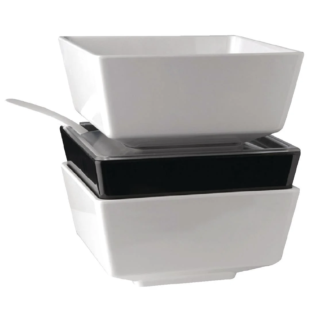 APS Float White Square Bowl 7in - Image 4