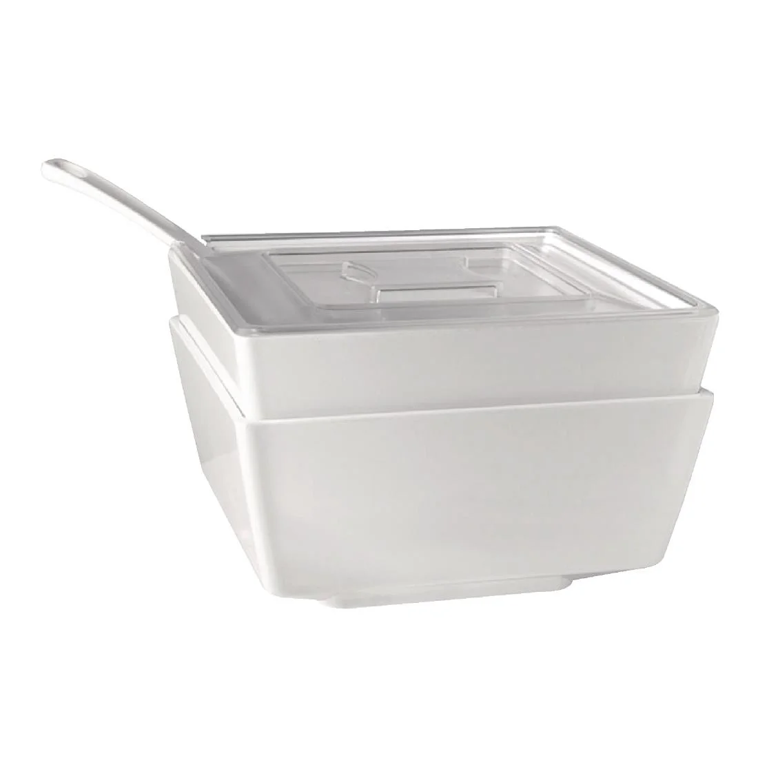 APS Float White Square Bowl 7in - Image 5