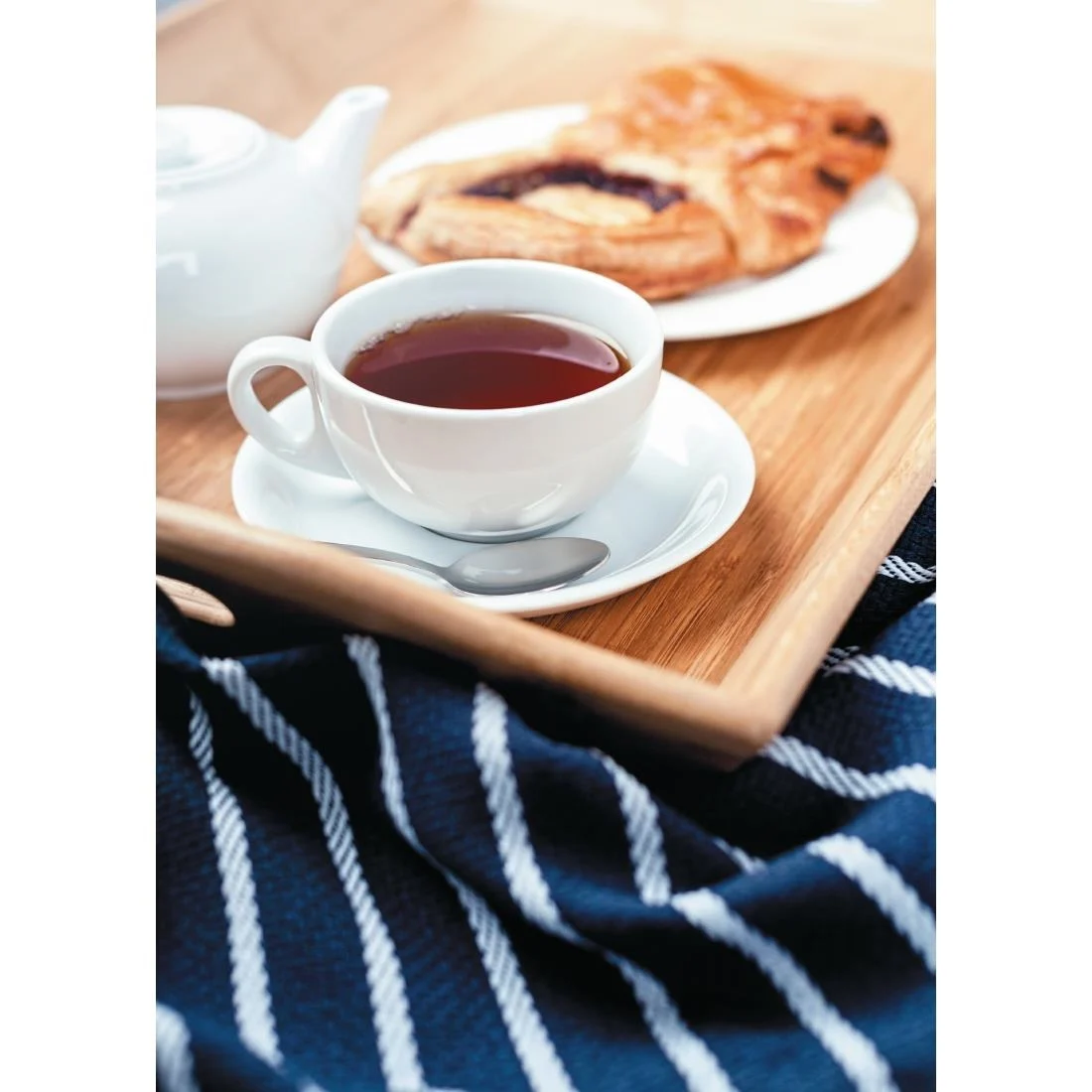 Olympia Whiteware Cappuccino Saucers