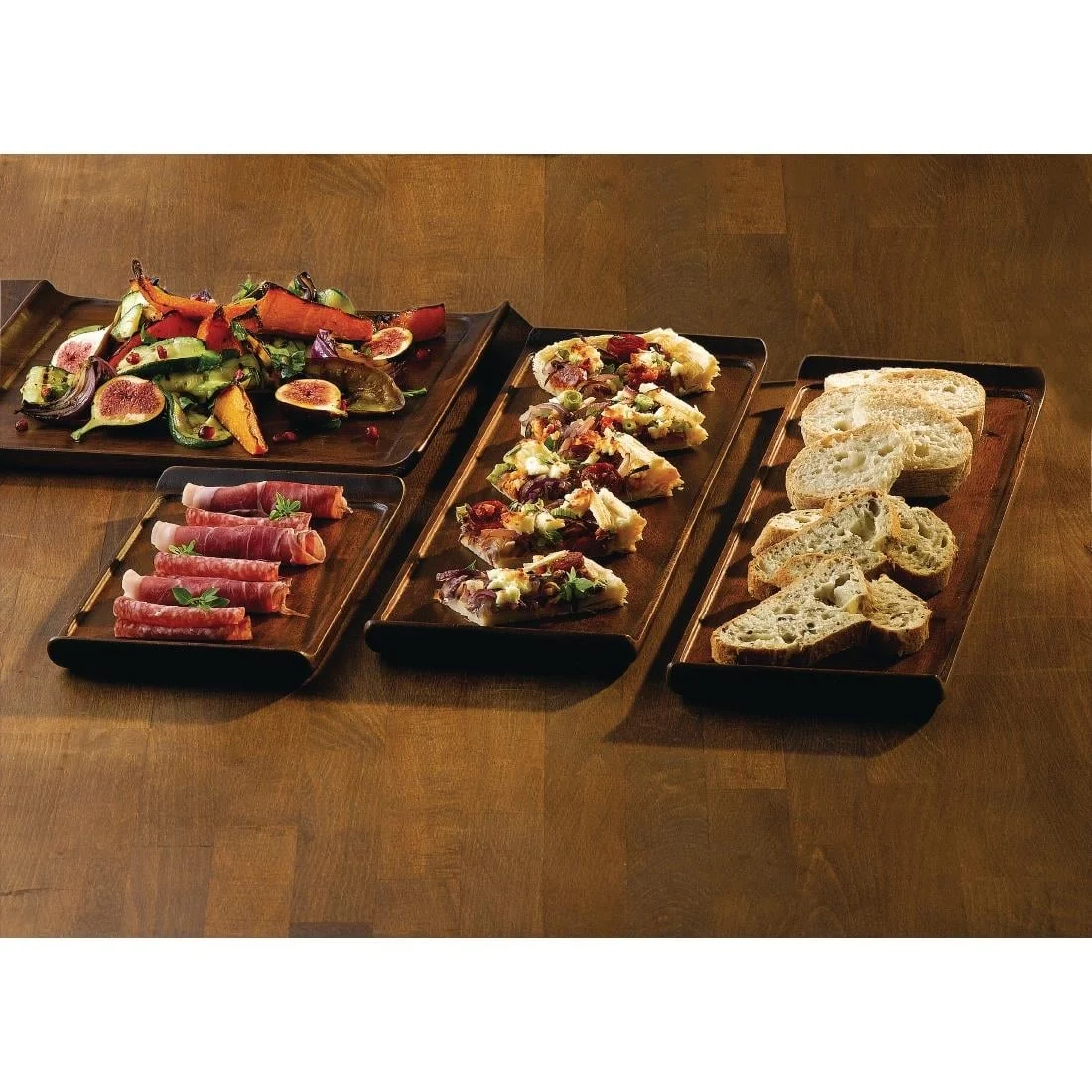 Churchill Alchemy Wooden Solid Wood Tray 460 x 100mm - Image 3