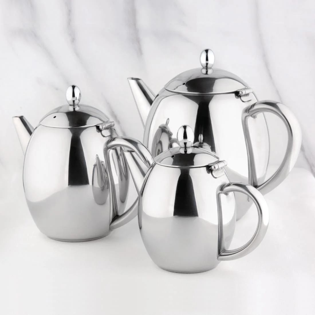 Olympia Richmond Teapot Stainless Steel 18oz - Image 2
