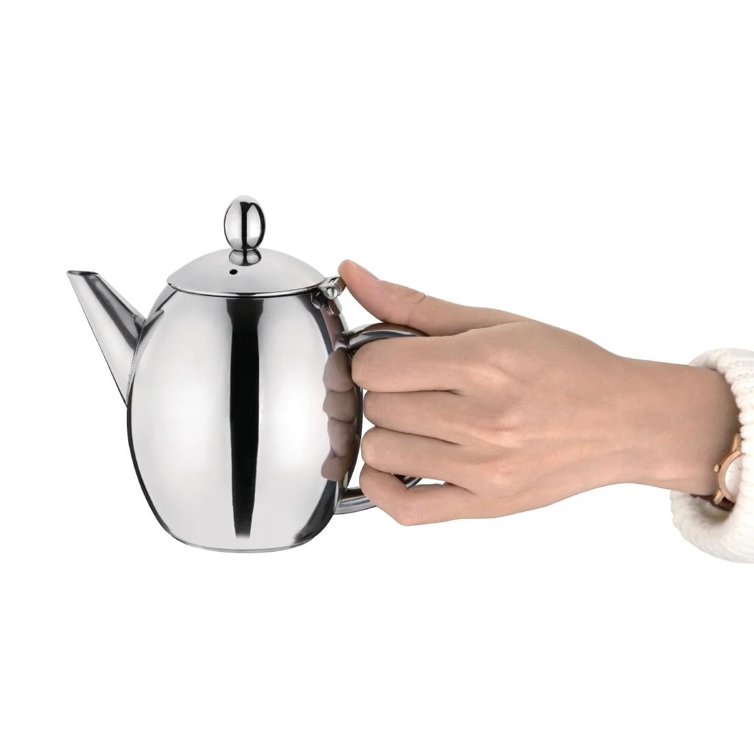 Olympia Richmond Teapot Stainless Steel 18oz - Image 4