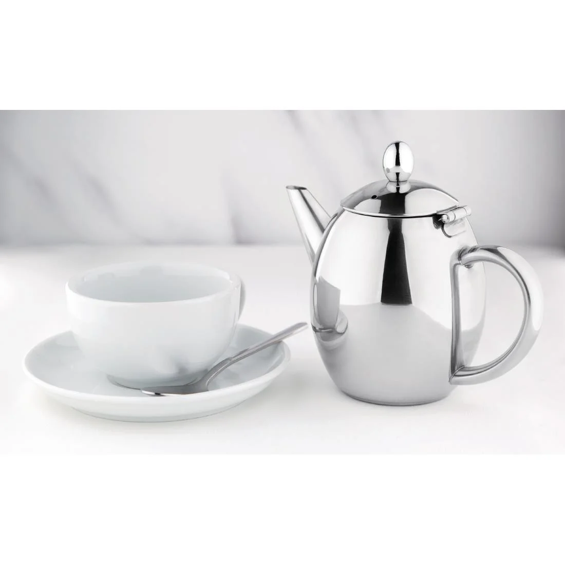 Olympia Richmond Teapot Stainless Steel 18oz - Image 5
