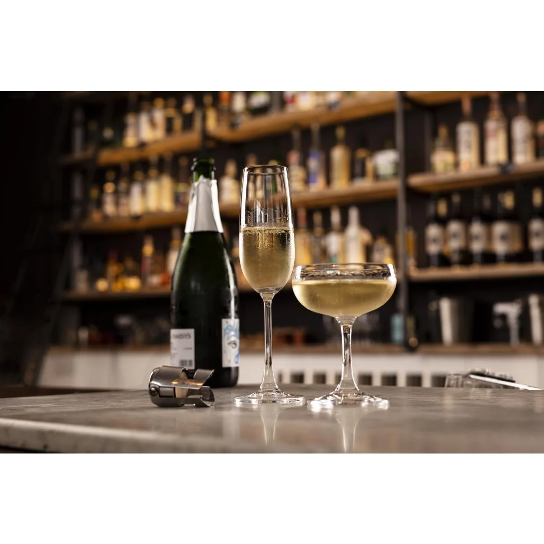 Olympia Bar Collection Crystal Champagne Saucers 220ml