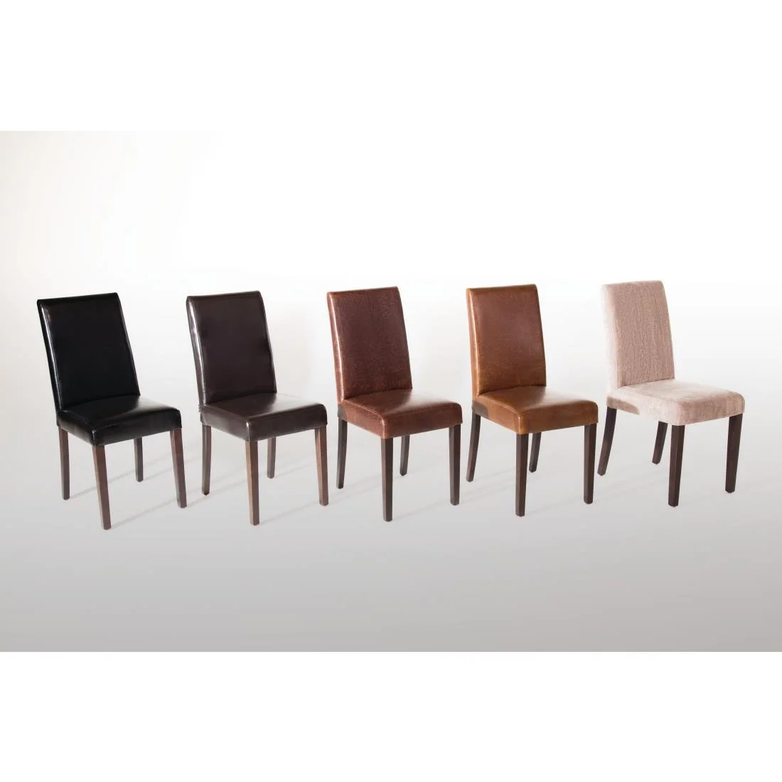 Bolero Faux Leather Dining Chair Black (Pack of 2) - Image 2