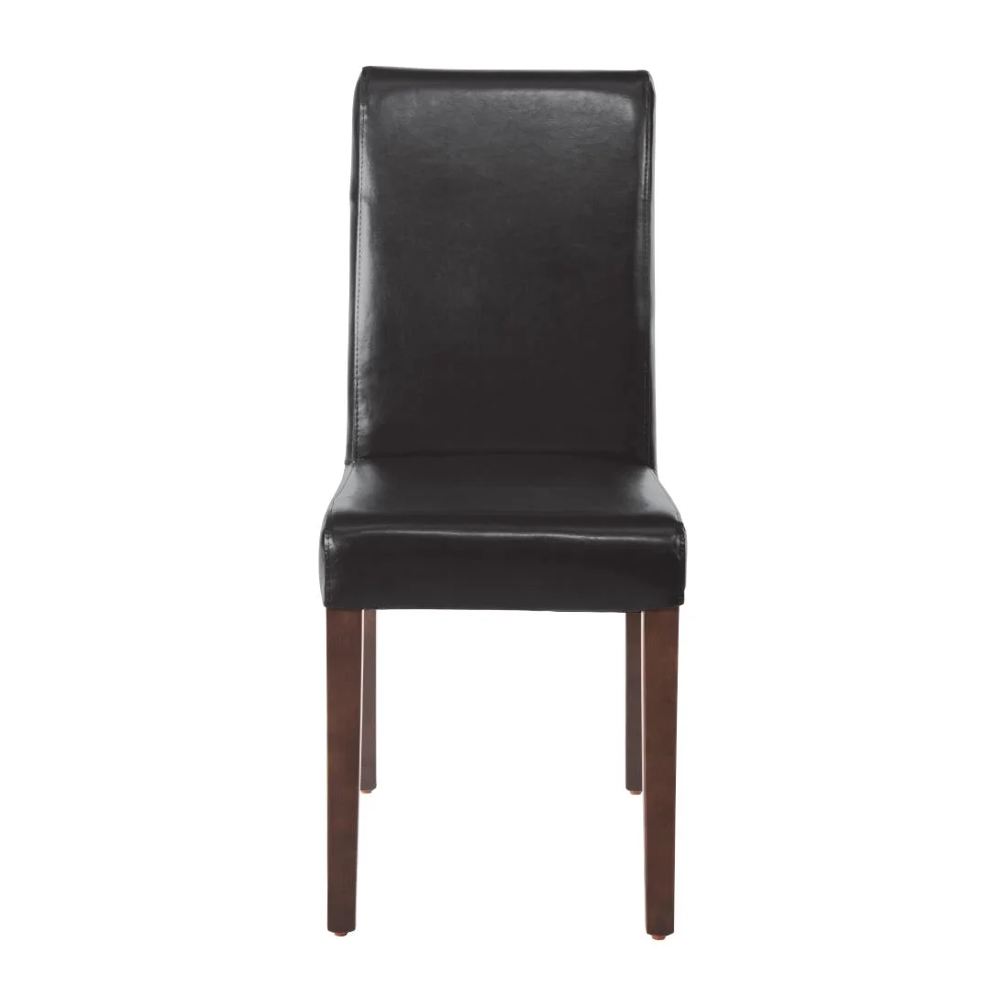 Bolero Faux Leather Dining Chair Black (Pack of 2) - Image 4