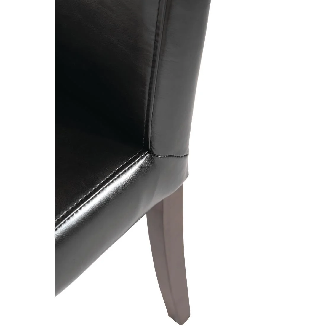 Bolero Faux Leather Dining Chair Black (Pack of 2) - Image 7