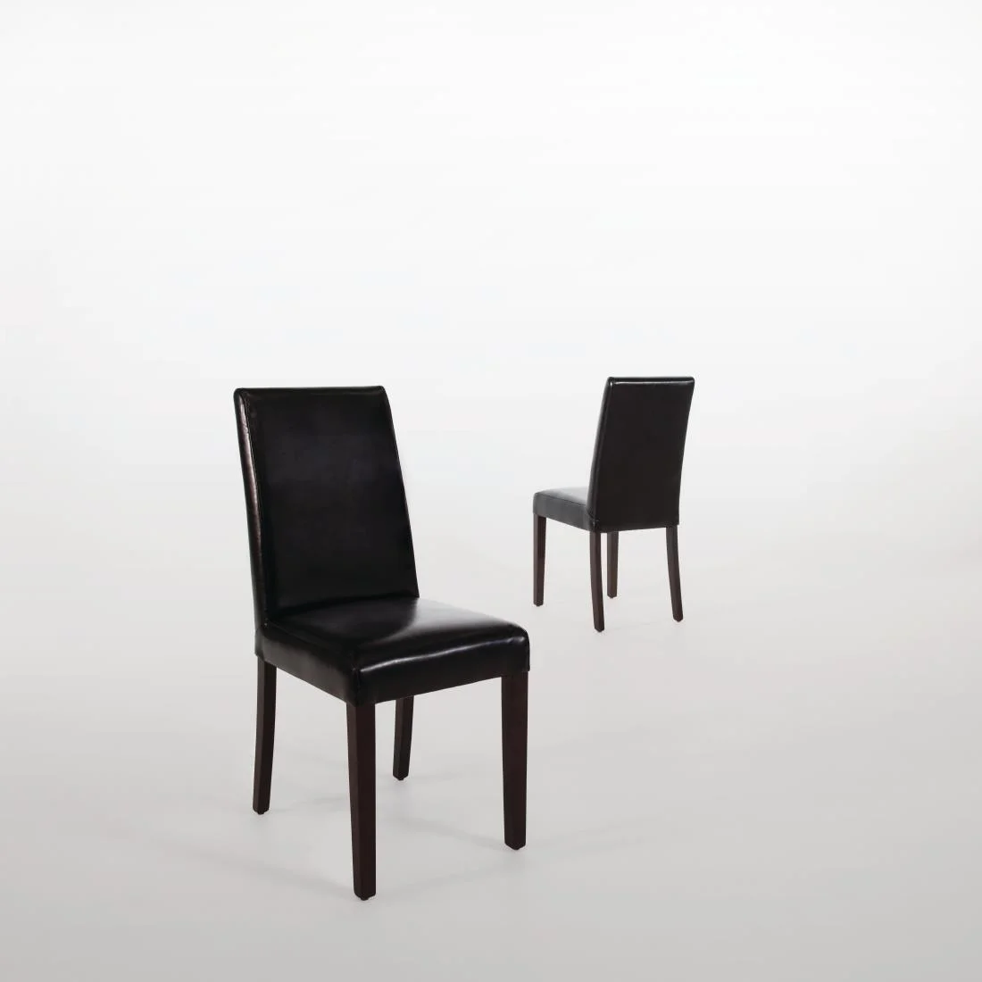 Bolero Faux Leather Dining Chair Black (Pack of 2) - Image 8