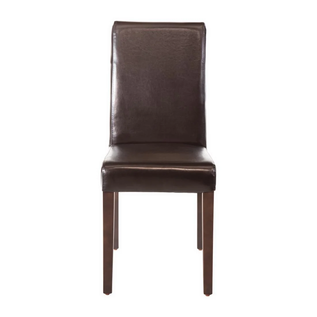 Bolero Faux Leather Dining Chairs Dark Brown (Pack of 2) - Image 4