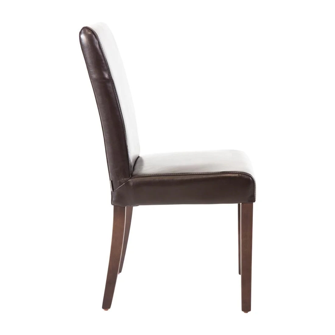 Bolero Faux Leather Dining Chairs Dark Brown (Pack of 2) - Image 5